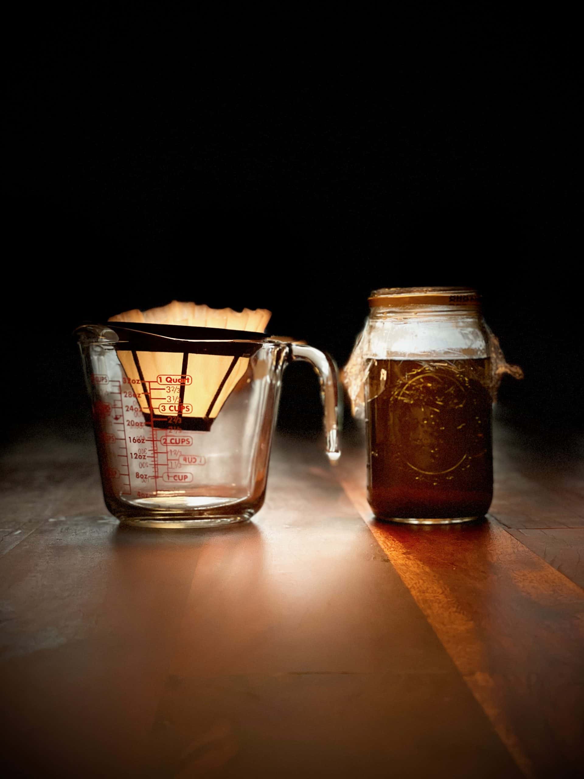 Filtering Lime Infusion Filtering Lime Infusion